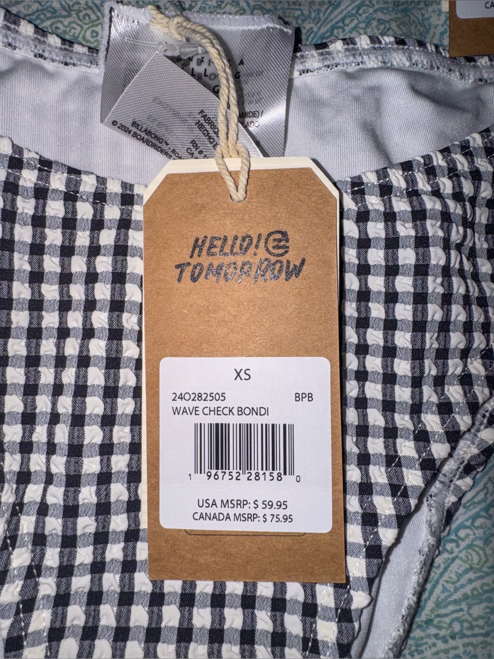 Billabong Wave Check Bikini Set - NWT - Picture 5 of 10